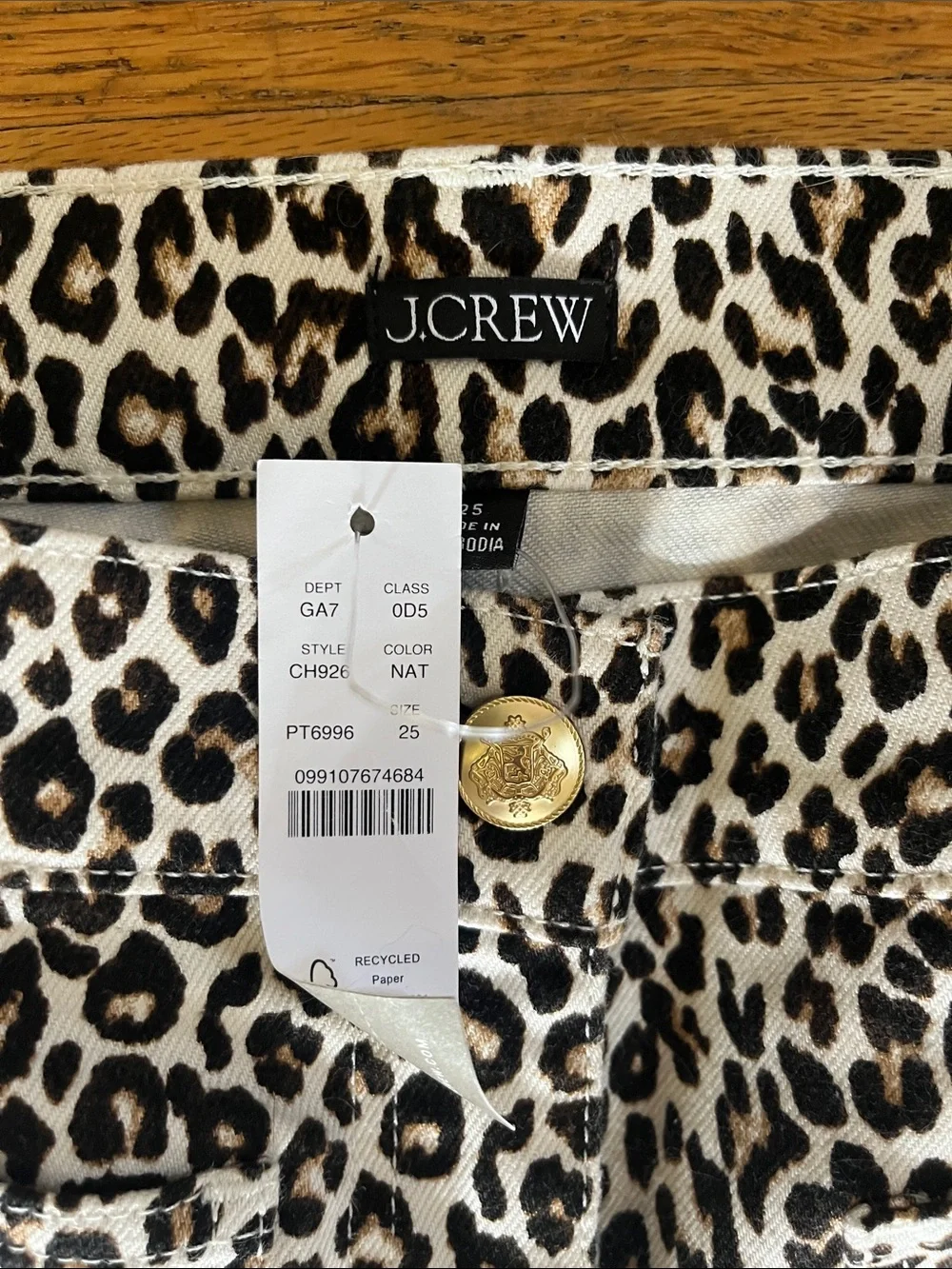 J. Crew Leopard-Print Wide-Leg Jeans - 25 new